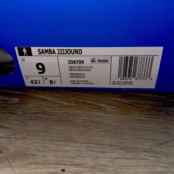 2023 Adidas samba x Jjjjound./ size 9 men’s new. With COA and tags. - Picture 5 of 8
